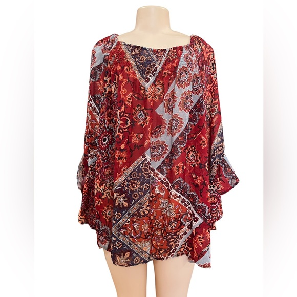 CB BOHO Floral Sheer Top Lightweight - Picture 1 of 9